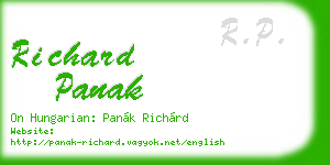 richard panak business card