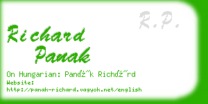 richard panak business card